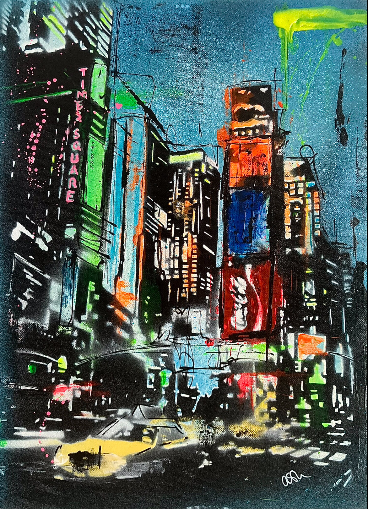 Times Square hustle & bustle (Print)
