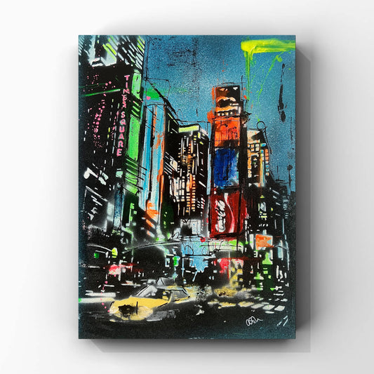 Times Square hustle & bustle (Original Painting)